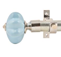 Ceramic Big Flower ShapedÂ  Blue Curtain Rod Finial