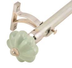 Ceramic Big Flower ShapedÂ  Pale Green Curtain Rod Finial