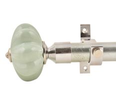 Ceramic Big Flower ShapedÂ  Pale Green Curtain Rod Finial