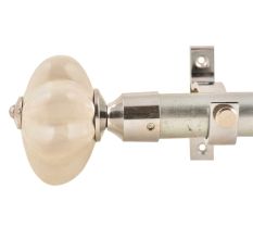 Ceramic Big Flower Shaped White Curtain Rod Finial