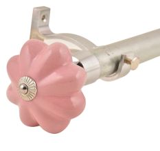 Ceramic Big Flower ShapedÂ  Pink Curtain Rod Finial