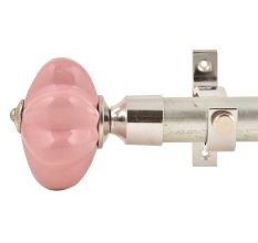 Ceramic Big Flower ShapedÂ  Pink Curtain Rod Finial