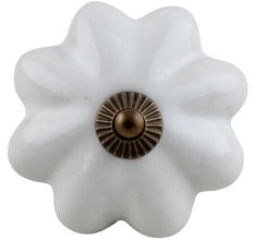 Solid White Big Ceramic Cabinet Knobs Online