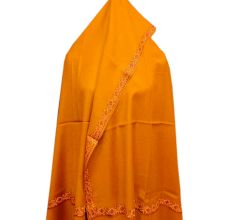 Handmade Semi Pashmina Border Embroidery  Design Needle Work Shawl