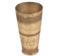 Old Vintage Brass Hand Carved Unique Lassi Collectible