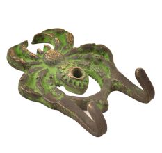 Handcrafted Brass Crab Wall Hooks With Patina