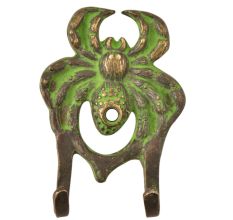 Handcrafted Brass Crab Wall Hooks With Patina