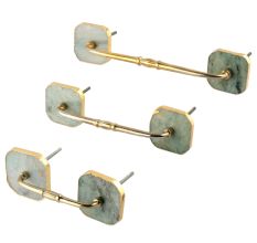 Green Square Quartz Stone Bridge Handles Online