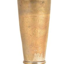 Vintage Stye Engraved Brass Punjabi Lassi Glass