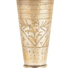 Hand Crafted Brass Glasses with Leafy Design