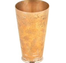 Lassi Glass North Indian Brass Hand Carved Glass