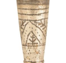 Old Used Leafy Design Brass Tall Punjabi Glaas Or Tumbler