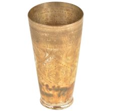 Rustic Old Brass Handmade Punjabi Lassi Glass