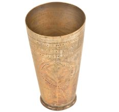 Handmade Traditional Brass Punjabi Lassi Glass Or Tumbler