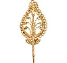 Brass Handmade Leafy Flower Design Wall Hook