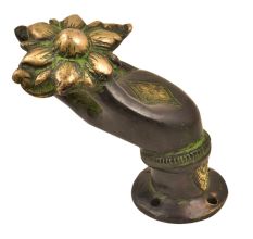 Brass Mudra Buddha Door Handle Pull (Set of 2 Piece)With Patina