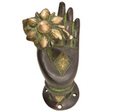 Brass Mudra Buddha Door Handle Pull (Set of 2 Piece)With Patina