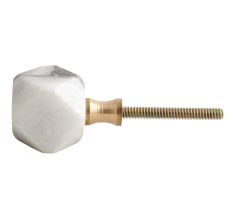 Grey And White Hexagon Stone Cabinet Knobs Online