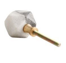 Grey And White Hexagon Stone Cabinet Knobs Online