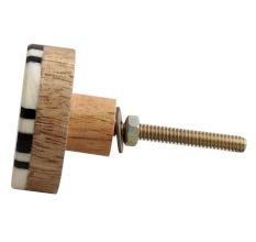 Black Round Bone Horn Cabinet Wooden Knob Online