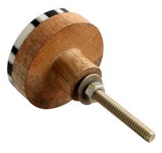 Black Round Bone Horn Cabinet Wooden Knob Online