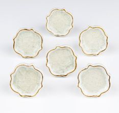 Cream Solid Gold Line Ceramic Dresser Knob Online