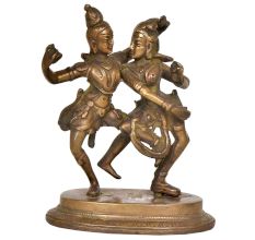 Brass Dancing Radha Krishna Statue