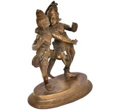 Brass Dancing Radha Krishna Statue