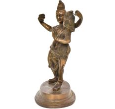 Brass Dancing Radha Krishna Statue