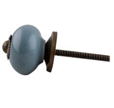 Solid Dark Grey Small Ceramic Cabinet Knob Online