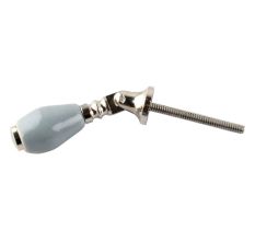 Solid Grey Drop Ceramic Dresser Knobs