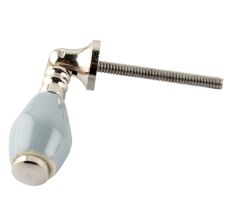 Solid Grey Drop Ceramic Dresser Knobs