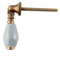 Solid Grey Drop Ceramic Dresser Knobs
