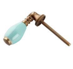 Solid Sea Green Drop Ceramic Dresser Knobs