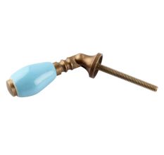 Solid Turquoise Drop Ceramic Dresser Knobs