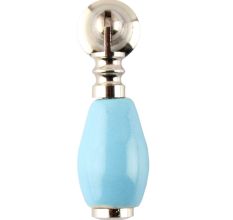 Solid Turquoise Drop Ceramic Dresser Knobs