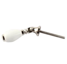 Solid White Drop Ceramic Dresser Knobs
