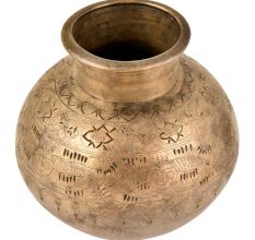 Hand Engraved Brass Decorative Metal water Pot