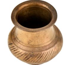 Indian Traditional Hand Carved Design Brass Water Pot Lota