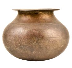 Brass Hand Crafted Water Pot with Engraved Tribal God And Flower