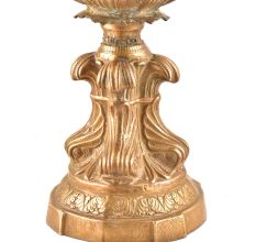 Brass vintage Floral Planter On Pedestal