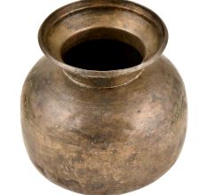 Handcrafted Brass Water Vessel With A wide Mouth