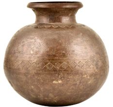 Hand Crafted Ceremonial Tribal Folk Brass Water Pot