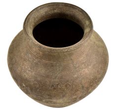 Wild Animals With Forest Backdrop Carved Brass Water Pot