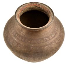Ceremonial Carved  Brass Pot for Hindu Ceremonies