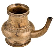 Brass Brass Kindi Water Pot With A Curved Spout
