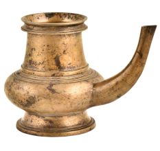 Brass Brass Kindi Water Pot With A Curved Spout
