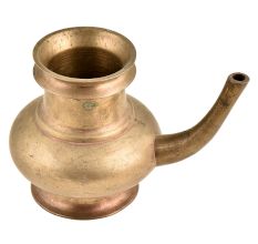 Brass Traditional Handmade Kindi Water Pot With A Curved Spout
