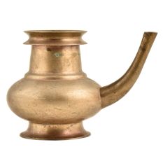 Brass Traditional Handmade Kindi Water Pot With A Curved Spout