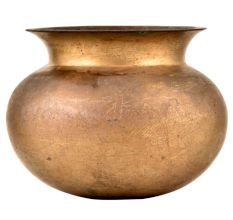 Hand Crafted Tribal Style Simple  Brass Water Pot